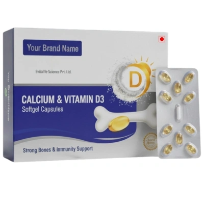 Calcium & Vitamin D3 - Softgel Capsules - Evitalife Science