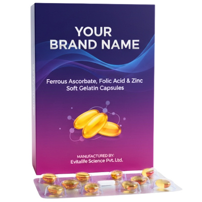 Ferrous Ascorbate, Folic Acid & Zinc Soft Gelatin Capsules - Evitalife Science