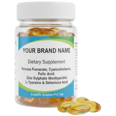Ferrous Fumarate, Cyanocobalamin, Folic Acid - Softgel Capsules - Evitalife Science