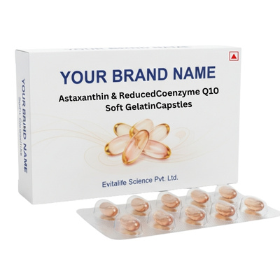 Astaxanthin & Reduced ,Coenzyme Q10 softgel Capsules - Evitalife Science