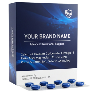 Calcitriol, Calcium Carbonate, Omega-3 Fatty Acid, Magnesium Oxide, Zinc Oxide & Boron Soft Gelatin Capsules - Evitalife Science