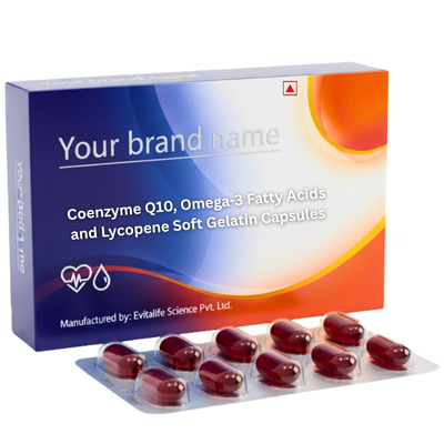 Coenzyme Q10, Omega-3 Fatty Acids and Lycopene Soft Gelatin Capsules - Evitalife Science