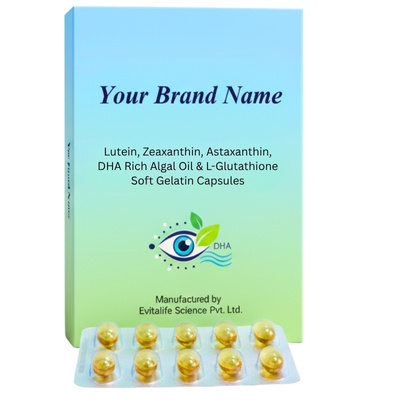 Lutein, Zeaxanthin, Astaxanthin, DHA Rich Algal Oil & L-Glutathione Soft Gelatin Capsules - Evitalife Science
