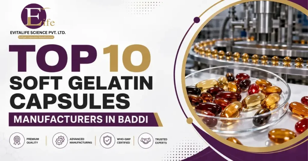 Evitalife Pharma banner for top 10 soft gelatin capsules manufacturers in Baddi
